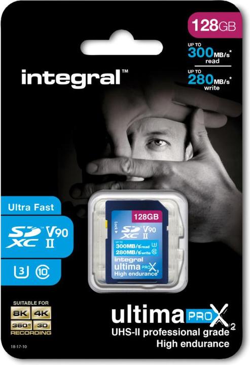 Actual product image SDXC-Card 128GB Ultima Pro UHS-II V90 (128 GB, SDXC, U3, UHS-II)