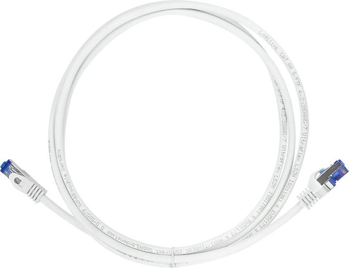 Image du produit LogiLink Câble patch Ultraflex, Cat.6A, S/FTP, 1,0 m, blancá (S/FTP, CAT6a, 1 m)