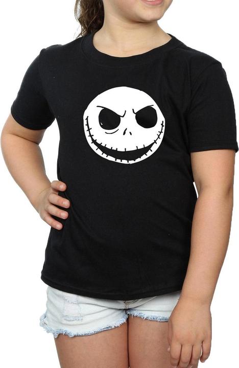 Produktbild Disney Nightmare Before Christmas Jack Skellington Face TShirt Mädchen (116)