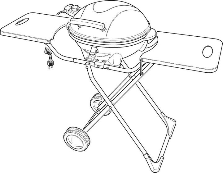 Actual product image Ohmex Barbecue grill with trolley GRIL-3660 (1.50 kW)