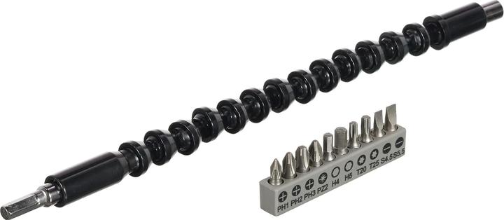 Actual product image Bosch Professional Zubehör 11 pcs. flexible plastic extension SDB (Cross Phillips PH M1, Cross Phillips PH M2, Cross Phillips PH M3, Cross Pozidriv PZ M2, Hexagon socket TX M20, Hexagon socket TX M25, Hexagonal (hexagonal) M4, Hexagonal (hexagonal) M5)