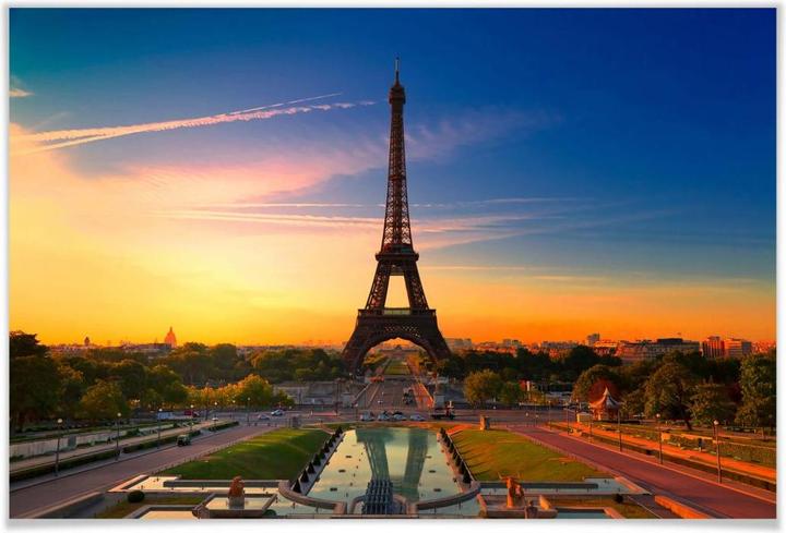 Actual product image Trenddeko Eiffel Tower at sunset (100 x 70 cm)
