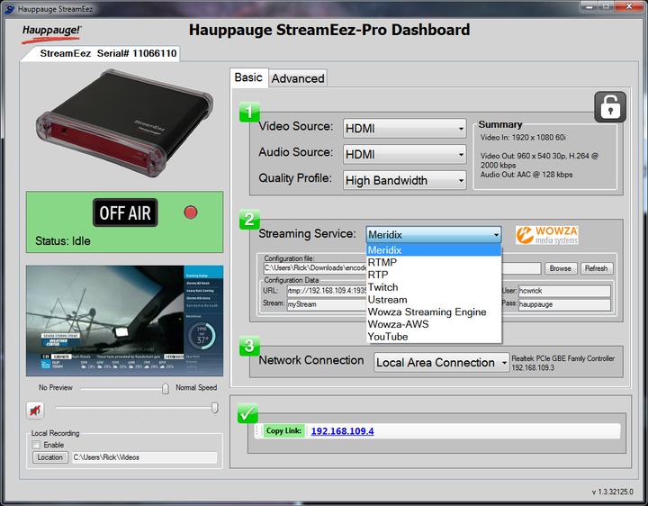 Actual product image Hauppauge StreamEez-Pro (USB)
