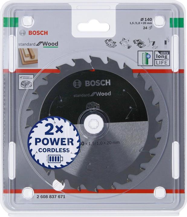 Produktbild Bosch Professional Zubehör PRO Wood cordless Kreissägeblatt, 140 x 1,5 x 20 mm