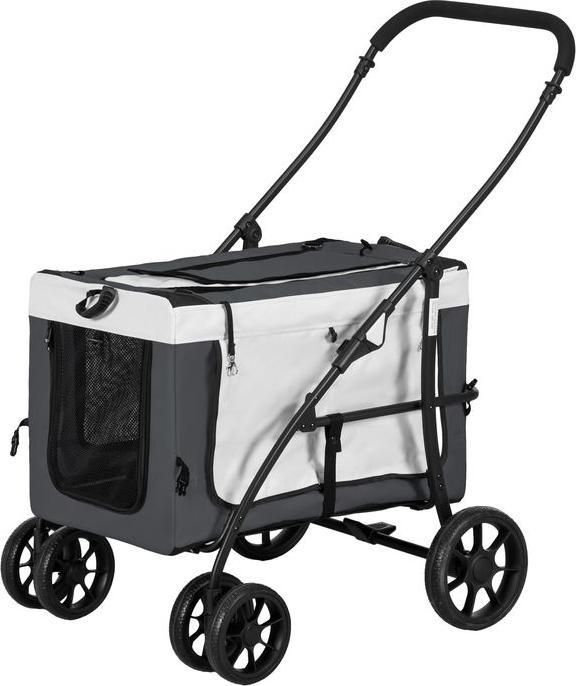 Image du produit Swisshandel24 2-in-1 Hundebuggy, Haustierwagen mit abnehmbarem Korb (Chien, Pliable)