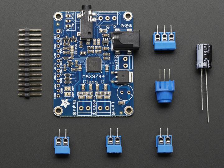 Image du produit Adafruit Amplificateur audio stéréo de classe D MAX9744 (Extension)