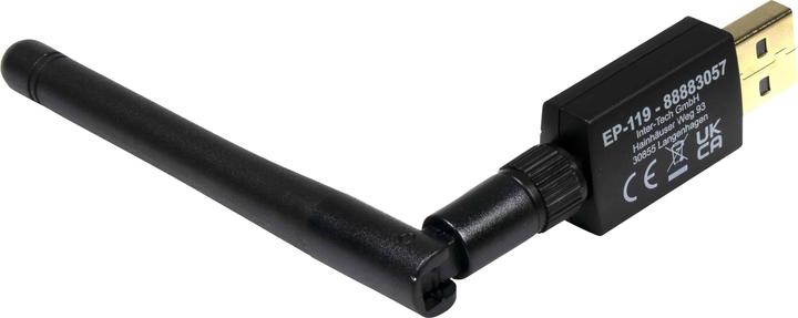 Actual product image Intertech Inter-Tech Wi-Fi 5 USB Adapter Argus EP-119, Bluetooth 4.2 (USB 2.0)
