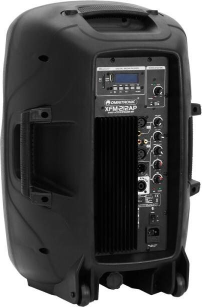 Actual product image Omnitronic Active PA speaker set XFM 212AP Bluetooth, incl. microphone, trolley function (Active, 1x 150 W)