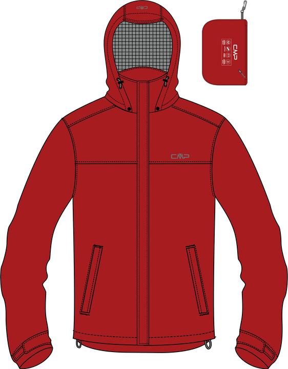 CMP Campagnolo Rain Jacket Button Hood Man ferrari (52, XL)