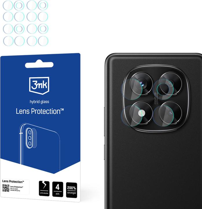 Immagine prodotto 3MK Hybrid Glass for Camera Lens Lens Protection for Xiaomi Redmi Note 14 Pro 4G (Xiaomi Redmi Note 14 Pro)