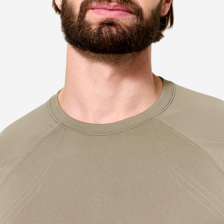 Actual product image Kimjaly T-Shirt Yoga Herren Zweite-Haut-Effekt - kaschmirbeige (M)