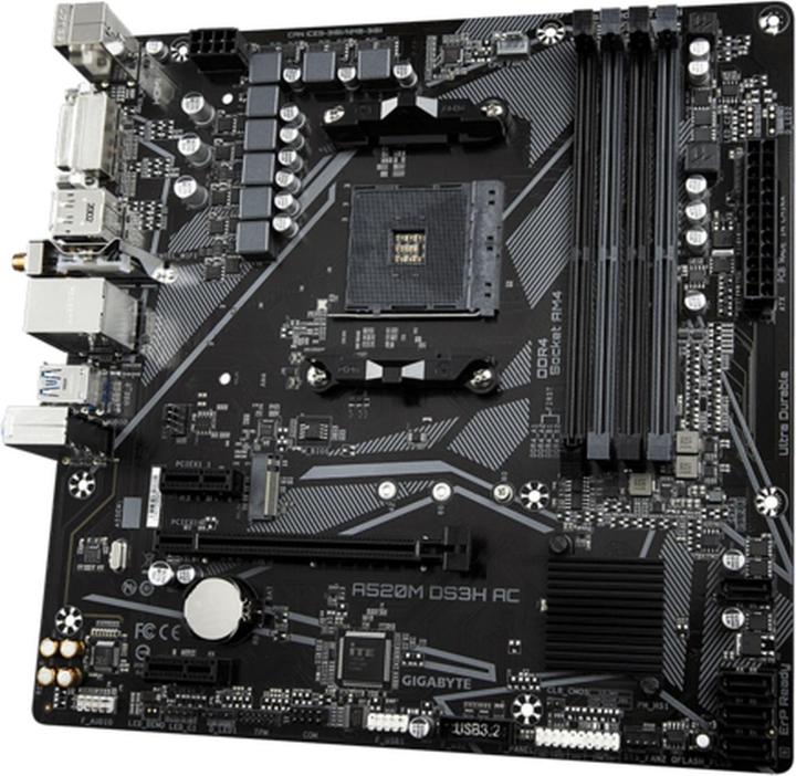 Produktbild Gigabyte A520M DS3H AC (AM4, AMD A520, mATX)