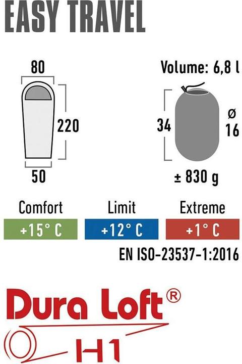 Produktbild High Peak Deckenschlafsack Easy Travel (190 cm)