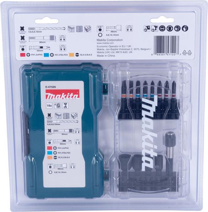 Actual product image Makita Bit set 32pcs. (Cross Phillips PH M1, Cross Phillips PH M2, Cross Pozidriv PZ M1, Cross Pozidriv PZ M2, Hexagon socket TX M30, Cross Pozidriv PZ M0, Cross Pozidriv PZ M3, Cross Phillips PH M0, Cross Phillips PH M3, Screw slot M3, Screw slot M4, Hexagon socket TX M10, Hexagon socket TX M15, Hexagon socket TX M20)
