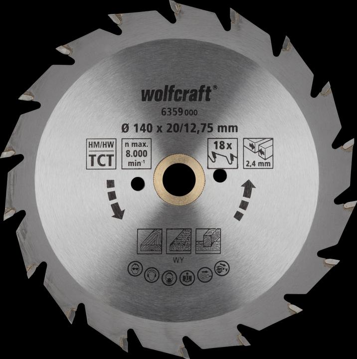 Produktbild wolfcraft wolfcraft 1 Kreissägeblatt HM, 18 Zähne ø140mm