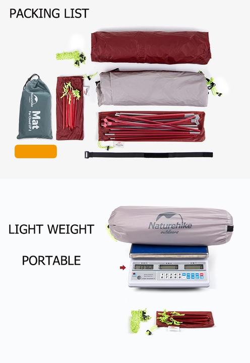 Actual product image Naturehike NH17T001T Cloud Up 2 Tent for 2 peopleGrey (Awning, 1.80 kg, 2 persons)