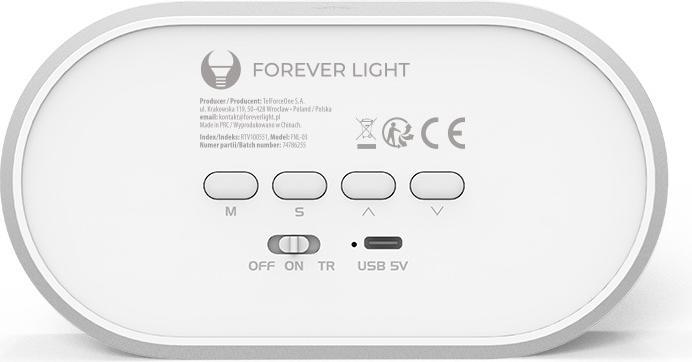 Image du produit Forever Light Réveil avec veilleuse LED Bunny PURE FNL-05 INGRID blanc long