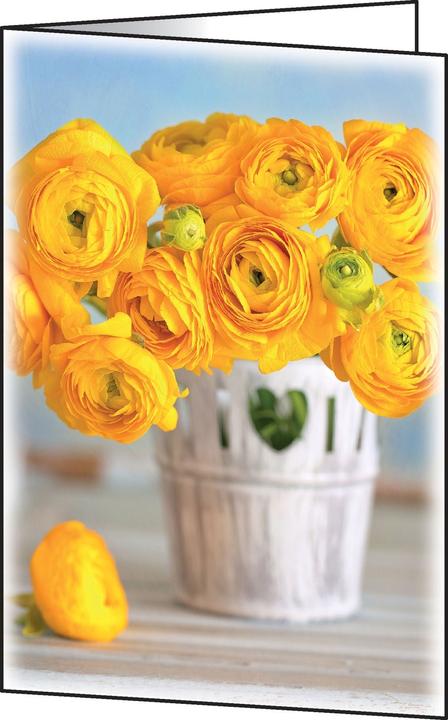 Sigel 10 Greeting Cards Ranunculus DIN A6 (10 pcs.)