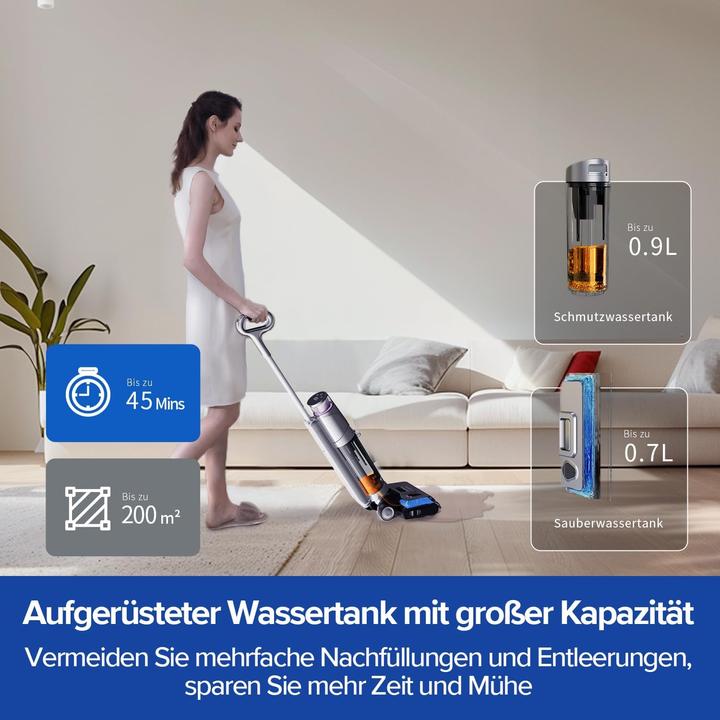 Produktbild Redkey W13 Nass Trockensauger mit Selbstreinigung & Selbsttrocknend, 200W, 17.5 kPa