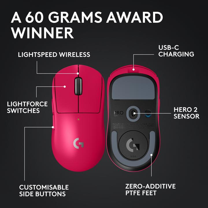 Actual product image Logitech G G Pro X Superlight 2 (Wireless, Cable)
