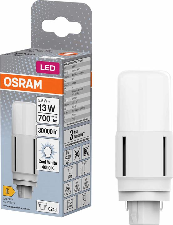 Produktbild Osram Dulux D (G24d, 5.50 W, 700 lm, 1 x, E)