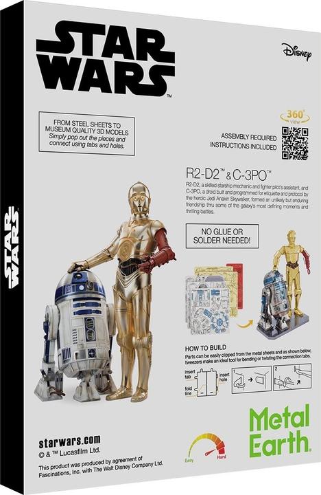 Produktbild Metal Earth Star Wars Set C-3PO + R2D2