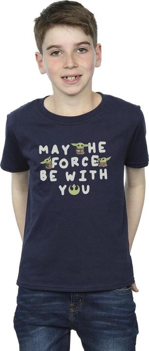 Immagine prodotto Star Wars The Mandalorian Grogu May The Force Be With You Maglietta Ragazzi (128)