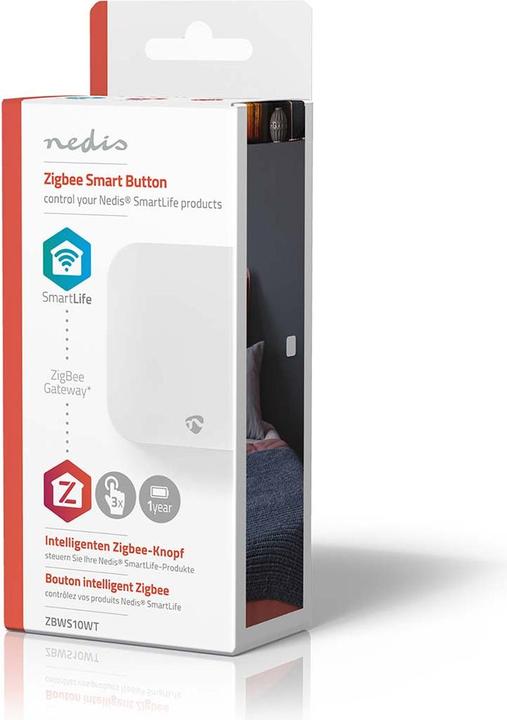 Produktbild Nedis SmartLife Wandschalter Zigbee 3.0 Wandhalterung Android/IOS Kunststoff Weiss