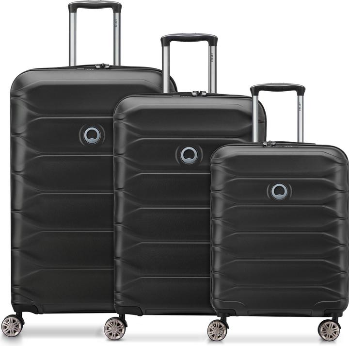Delsey Meteor 4 Rollen Kofferset 3-teilig mit Dehnfalte (221 l, XL (ab 115l))