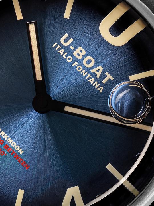 Immagine prodotto U-Boat 8704/C Orologio da uomo Darkmoon Blue SS Soleil 44mm 5ATM (Orologio da polso analogico, 44 mm)