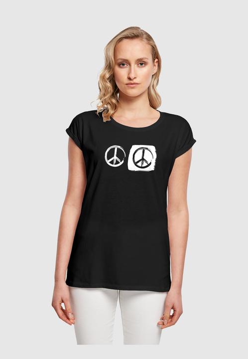 Immagine prodotto Merchcode Donna Peace - Maglietta a spalla estesa nera Double Peace - 161413 (S)