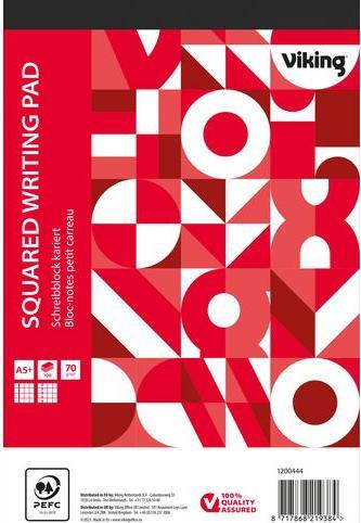 Image du produit Viking Bloc-notes DIN A5+ Quadrillé (A5, Quadrillé, Couverture souple)