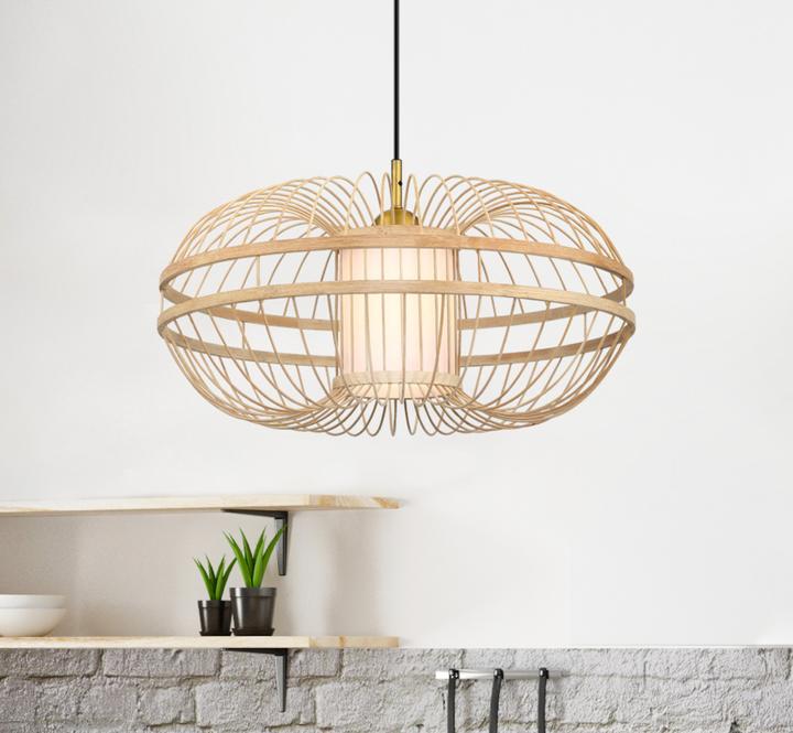 Productafbeelding Westinghouse Hanglamp Tulcea Bamboe / Messing (E27)