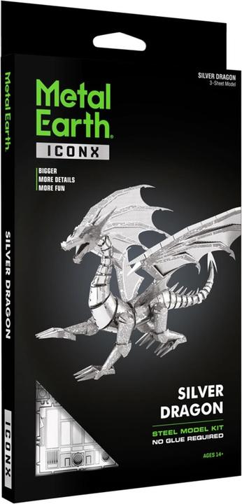 Immagine prodotto Metal Earth Kit Iconx Drago d'argento