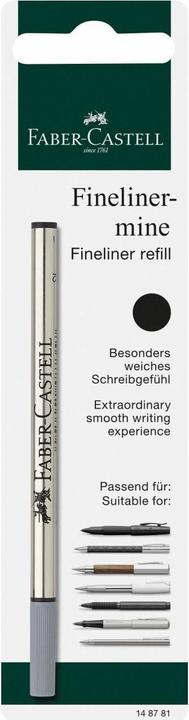 Produktbild Faber-Castell Faber Castell Finelinermine schwarz in BK 5er (Ersatzmine, Schwarz)