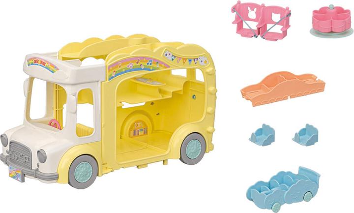 Actual product image Sylvanian Families Rainbow Fun Nursery Bus