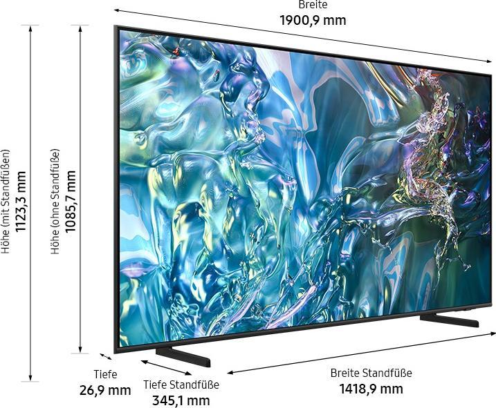 Actual product image Samsung Q60D 85-inch QLED Smart TV Q85Q60DAU 2024 (85", Q60D, QLED, 4K, 2024)
