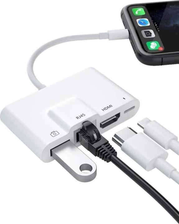 Produktbild PowerGuard 4-in-1 Lightning Ethernet OTG Digital AV HDMI USB Adapter