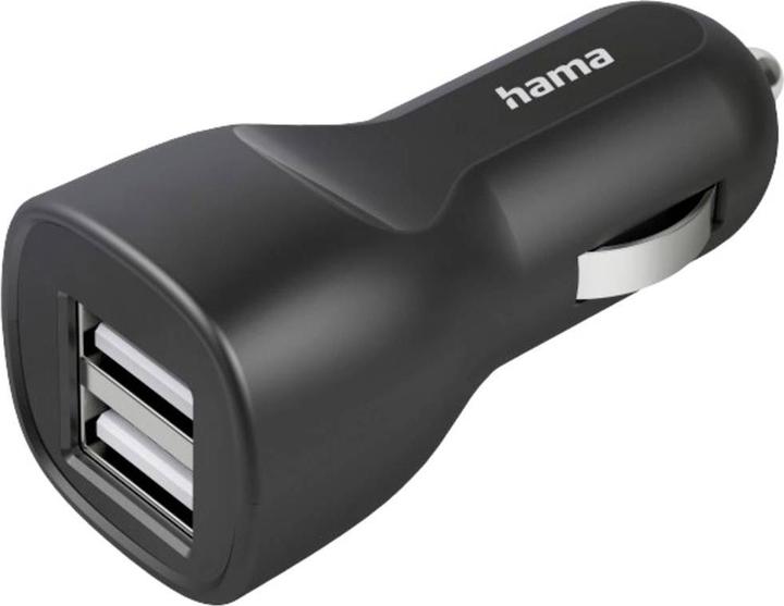 Produktbild Hama Kfz-Ladegerät, 2-fach USB, 12 Watt, Schwarz