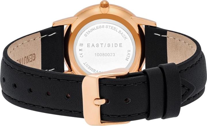 Produktbild Eastside Damen Quarzuhr Upper Union Echtleder schwarz - 9762 (Analoguhr, 33 mm)