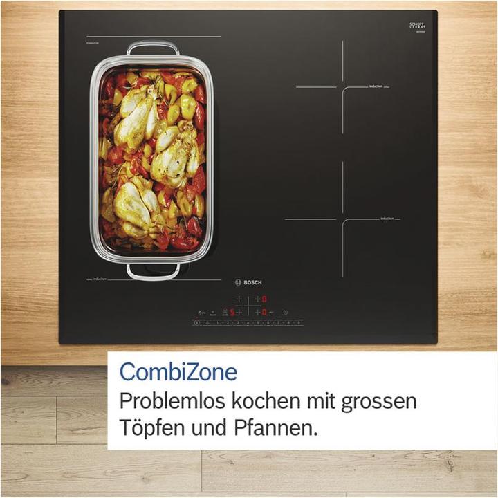 Immagine prodotto Bosch Hausgeräte Serie 6, Piano cottura a induzione, 60 cm, Nero, Con telaio sovrastante, PVS645HB1E