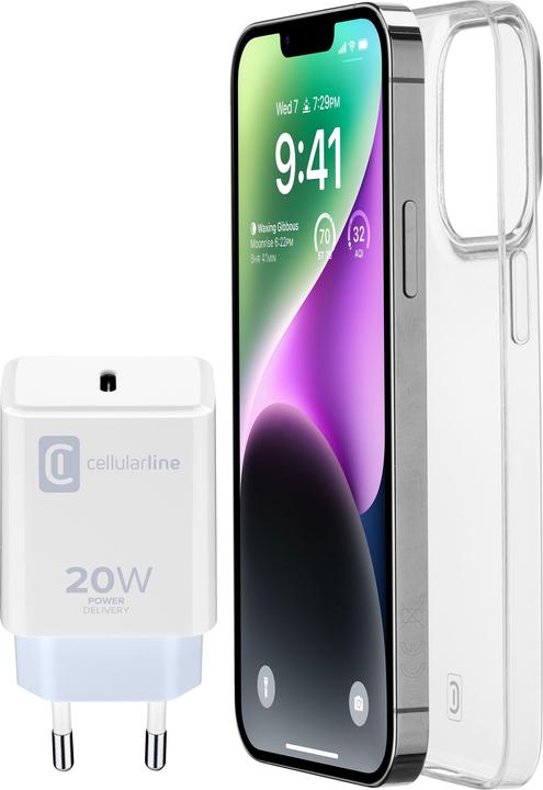 Actual product image Cellularline Charger Kit with Case (Apple iPhone 14)