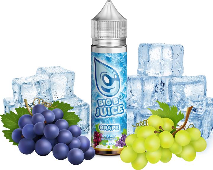 Produktbild Big B Juice E-Liquid ICE Line, Grape 50ml 'Shortfill' (Traube)