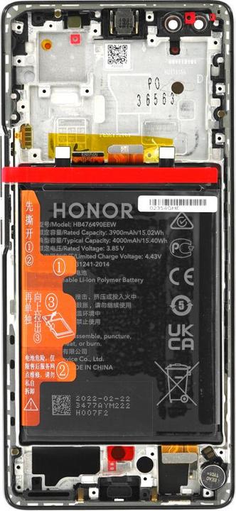 Actual product image Honor Display + battery 50 Pro Frost Crystal (Rechargeable battery, Honor 50 Pro)
