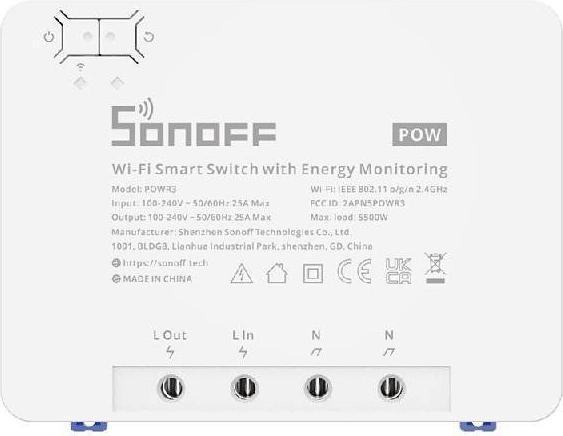 Actual product image Sonoff POWR3 (Switch actuator)