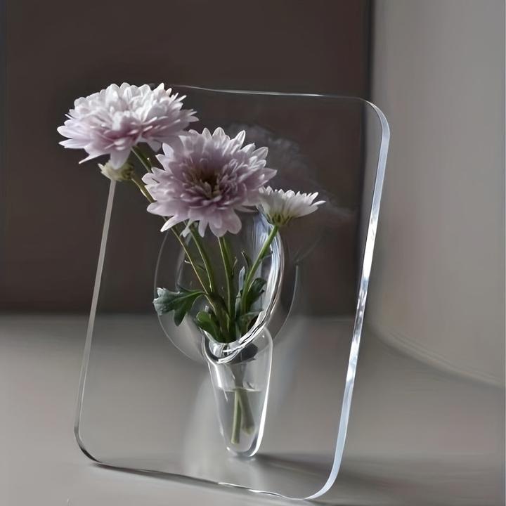 Produktbild Alopini 1 Stück Art Deco Acrylharz Knospenvase - geometrische transparente längliche Blumenvase - kreatives (1 x)