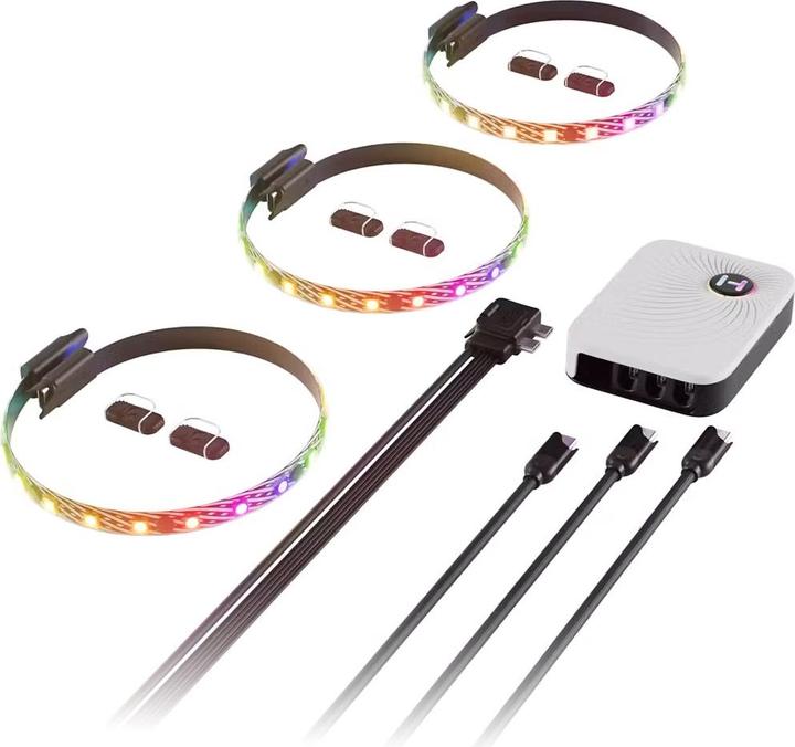 Hyte Ls10 RGB Light Strips Blk 3pk + Np (Blue, Green, Red)