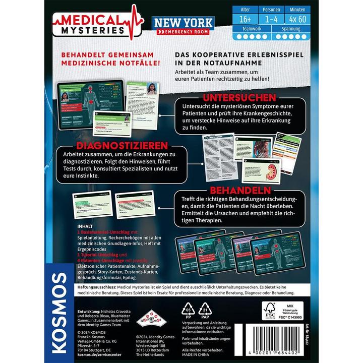 Actual product image Kosmos Medical Mysteries - New York Emergency Room (German)