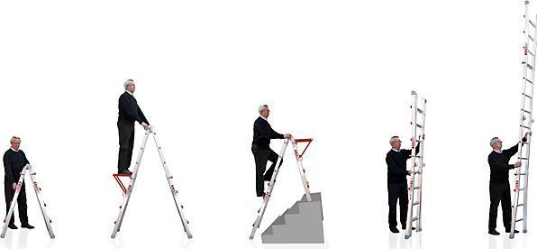 Productafbeelding kaiserkraft Telescopische vouwladder (Multifunctionele ladder, 298 cm)