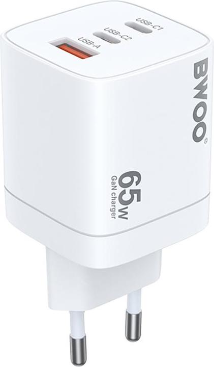 Image du produit Bwoo CHARGEUR DE VOYAGE 65W GaN CDA147 2 xUSB-C, 1 x USB-A (65 W)